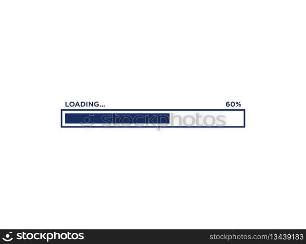 Loading Progress Bar Icon Vector Template
