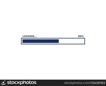 Loading Progress Bar Icon Vector Template