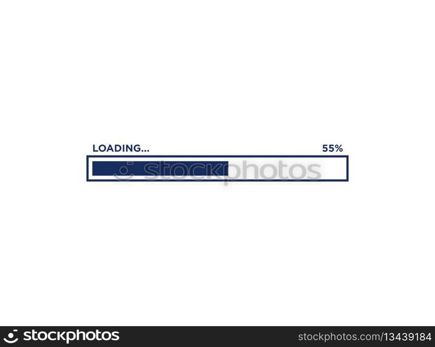 Loading Progress Bar Icon Vector Template