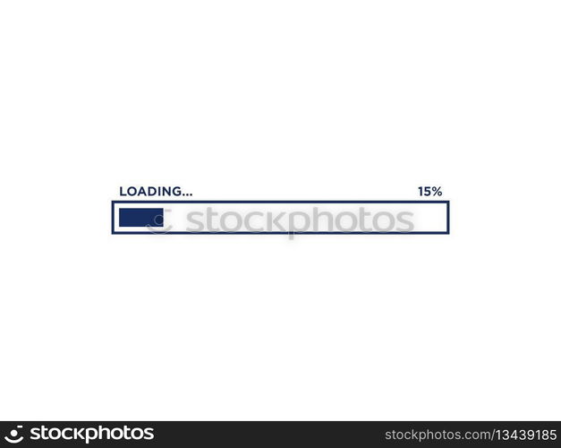 Loading Progress Bar Icon Vector Template