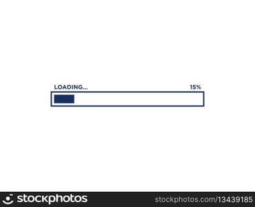 Loading Progress Bar Icon Vector Template