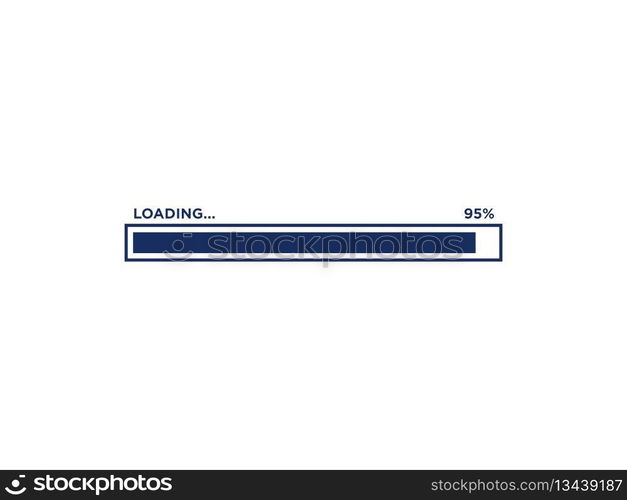 Loading Progress Bar Icon Vector Template