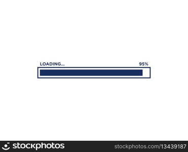 Loading Progress Bar Icon Vector Template