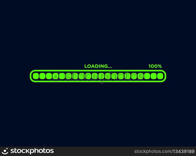 Loading Progress Bar Icon Vector Template