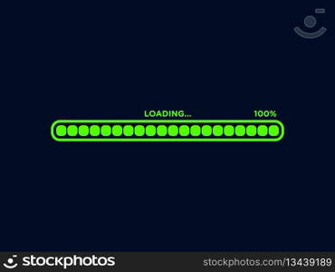 Loading Progress Bar Icon Vector Template