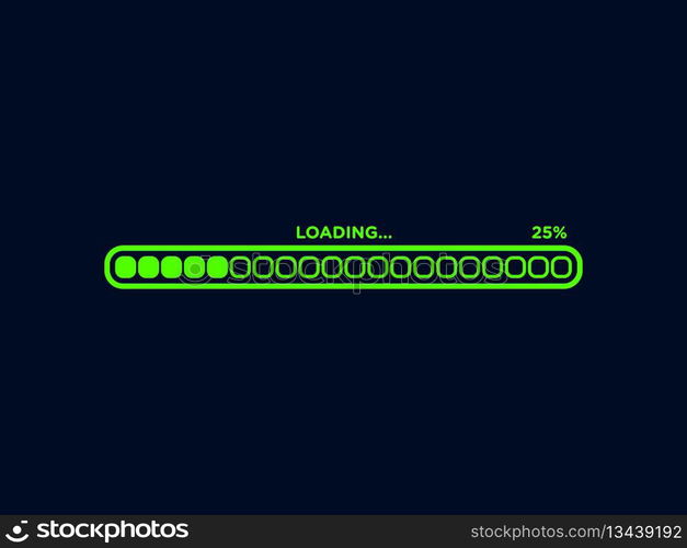 Loading Progress Bar Icon Vector Template