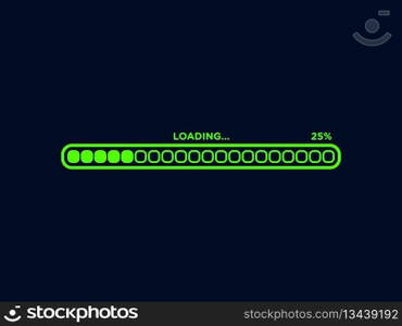Loading Progress Bar Icon Vector Template