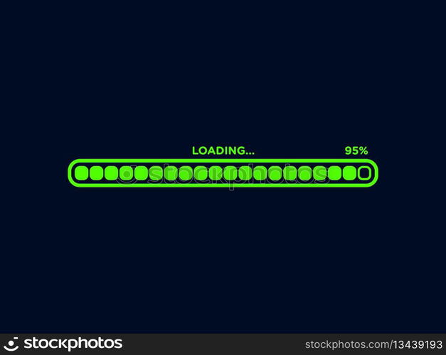 Loading Progress Bar Icon Vector Template