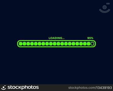 Loading Progress Bar Icon Vector Template