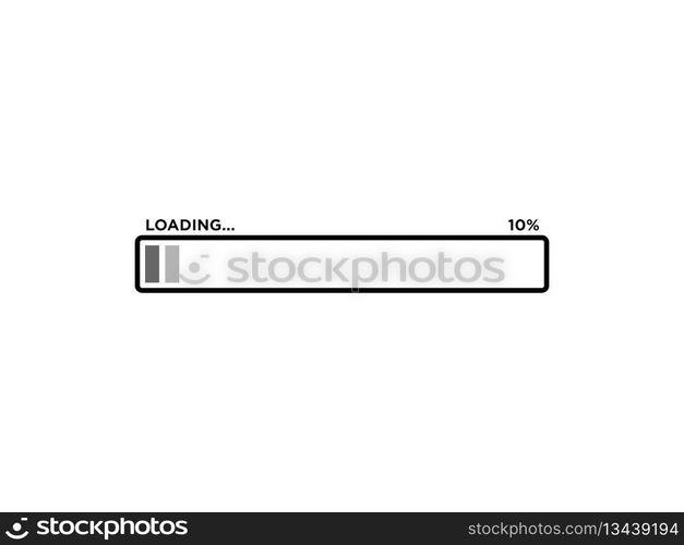 Loading Progress Bar Icon Vector Template