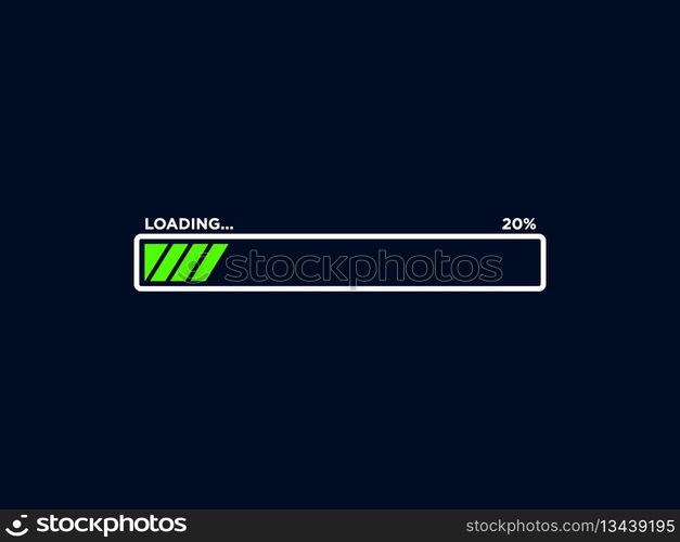 Loading Progress Bar Icon Vector Template