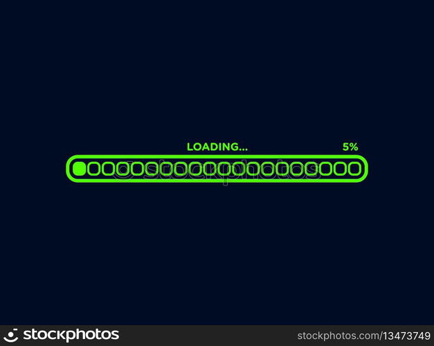 Loading Progress Bar Icon Vector Template