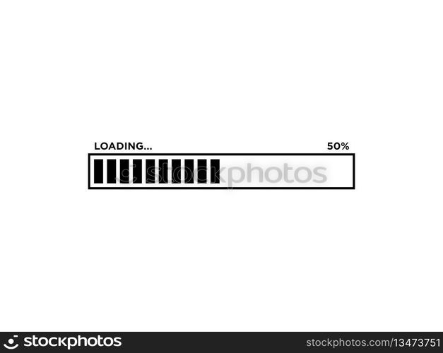 Loading Progress Bar Icon Vector Template