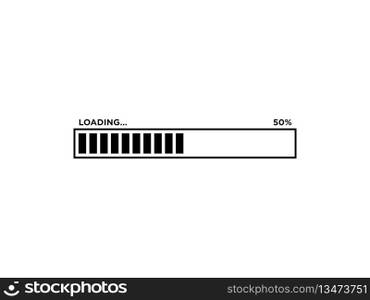 Loading Progress Bar Icon Vector Template