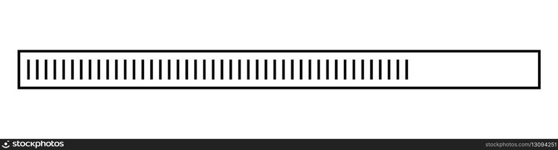 Loading progress bar. Simple loading bar. Progress bar. Data loading bar. Vector illustration