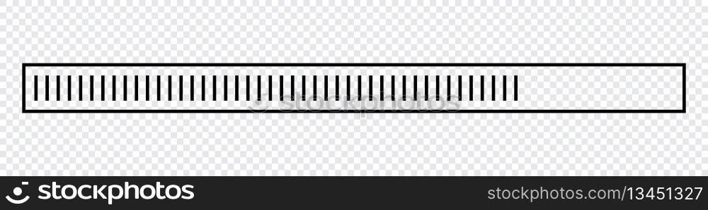 Loading progress bar. Simple loading bar. Progress bar. Data loading bar. Vector illustration