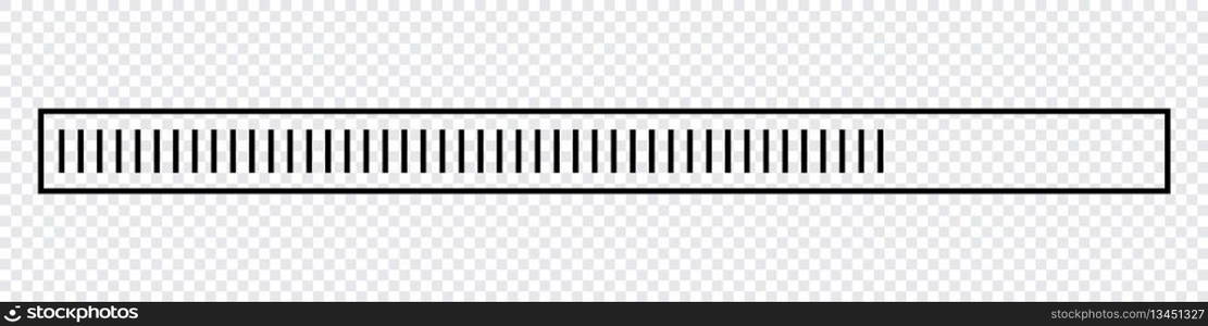 Loading progress bar. Simple loading bar. Progress bar. Data loading bar. Vector illustration