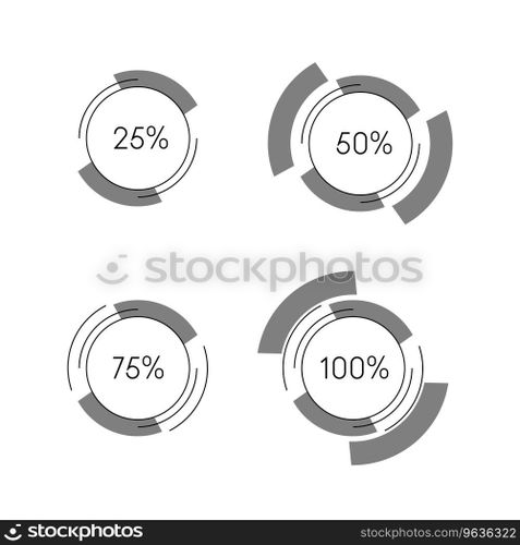 Loading progress ui design element eps 10 Vector Image