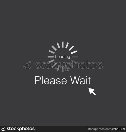 Loading to view screen vector image