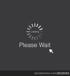 Loading to view screen vector image
