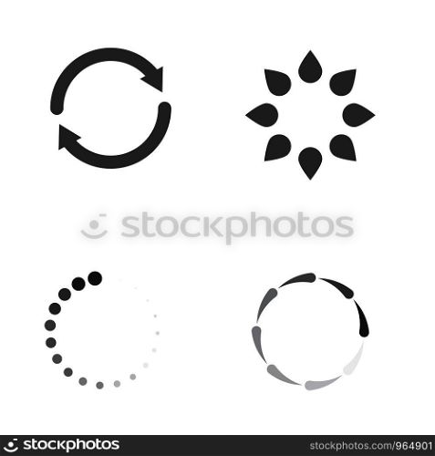Loading vector icon illustration design template