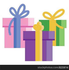 Loads of birthday gift vector or color illustration