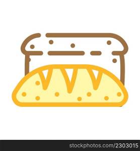 loaf bread color icon vector. loaf bread sign. isolated symbol illustration. loaf bread color icon vector illustration