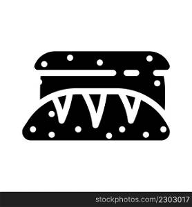 loaf bread glyph icon vector. loaf bread sign. isolated contour symbol black illustration. loaf bread glyph icon vector illustration