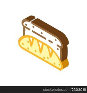loaf bread isometric icon vector. loaf bread sign. isolated symbol illustration. loaf bread isometric icon vector illustration