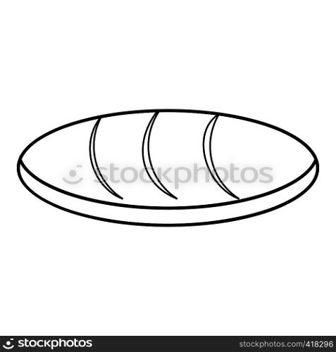 Loaf icon. Outline illustration of loaf vector icon for web. Loaf icon , outline style