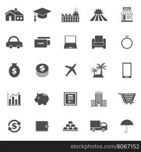 Loan icons on white background, stock vector