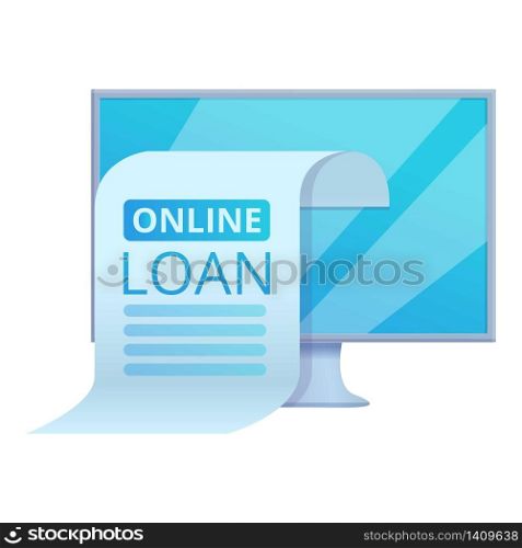 Loan report icon. Cartoon of loan report vector icon for web design isolated on white background. Loan report icon, cartoon style