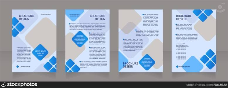 Loans for personal needs blank brochure layout design. Vertical poster template set with empty copy space for text. Premade corporate reports collection. Editable flyer paper pages. Loans for personal needs blank brochure layout design