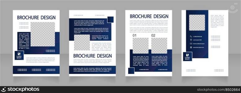 Loans for small business development blank brochure design. Template set with copy space for text. Premade corporate reports collection. Editable 4 paper pages. Montserrat font used. Loans for small business development blank brochure design