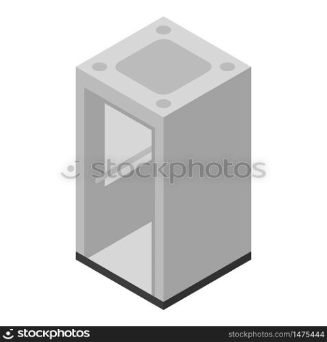Lobby elevator icon. Isometric of lobby elevator vector icon for web design isolated on white background. Lobby elevator icon, isometric style