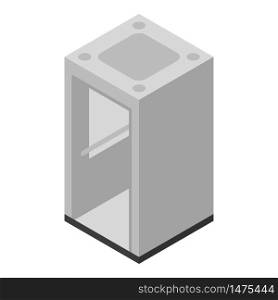 Lobby elevator icon. Isometric of lobby elevator vector icon for web design isolated on white background. Lobby elevator icon, isometric style
