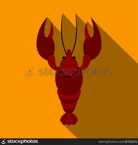 Lobster icon. Flat illustration of lobster vector icon for web. Lobster icon, flat style.