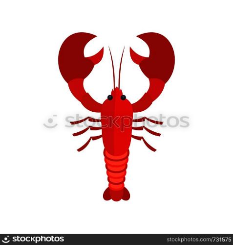 Lobster icon. Flat illustration of lobster vector icon for web. Lobster icon, flat style