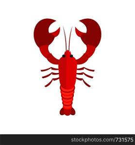 Lobster icon. Flat illustration of lobster vector icon for web. Lobster icon, flat style