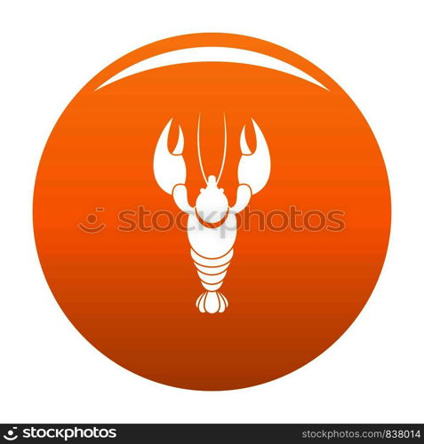 Lobster icon. Simple illustration of lobster vector icon for any design orange. Lobster icon vector orange