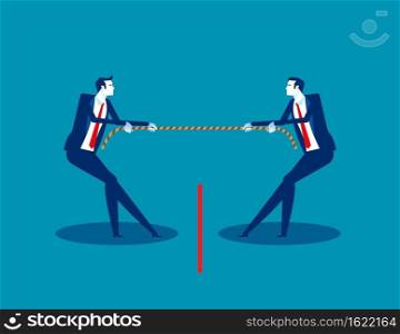 Local business competition. Concept business competitive vector illustration, Conflict