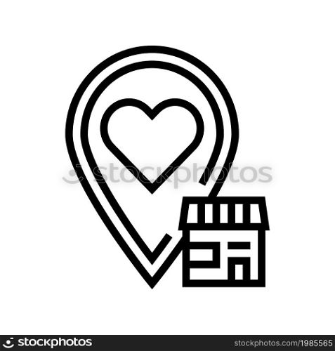 local business line icon vector. local business sign. isolated contour symbol black illustration. local business line icon vector illustration