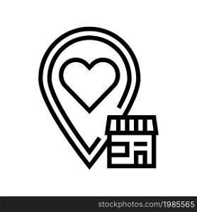 local business line icon vector. local business sign. isolated contour symbol black illustration. local business line icon vector illustration