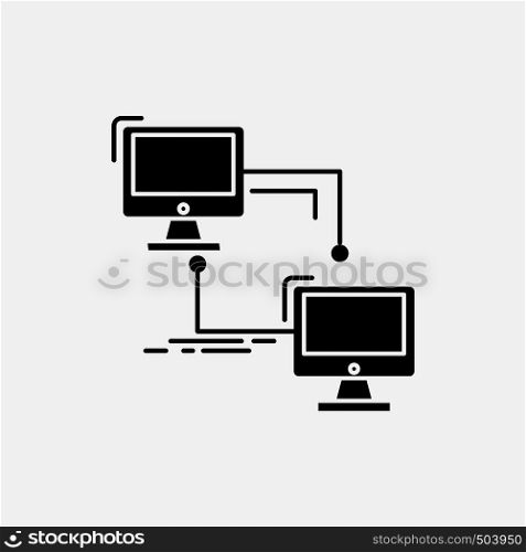 local, lan, connection, sync, computer Glyph Icon. Vector isolated illustration. Vector EPS10 Abstract Template background