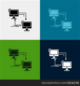 local, lan, connection, sync, computer Icon Over Various Background. glyph style design, designed for web and app. Eps 10 vector illustration. Vector EPS10 Abstract Template background