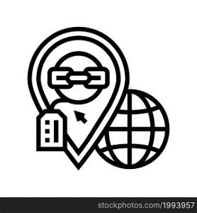 local link building line icon vector. local link building sign. isolated contour symbol black illustration. local link building line icon vector illustration