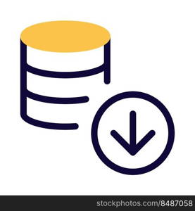 Local storage file download from backup server