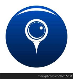 Locate pin icon vector blue circle isolated on white background . Locate pin icon blue vector