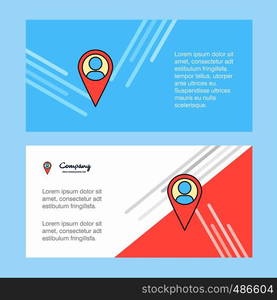 Location abstract corporate business banner template, horizontal advertising business banner.