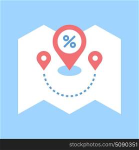 location. Abstract vector illustration of location flat design concept.